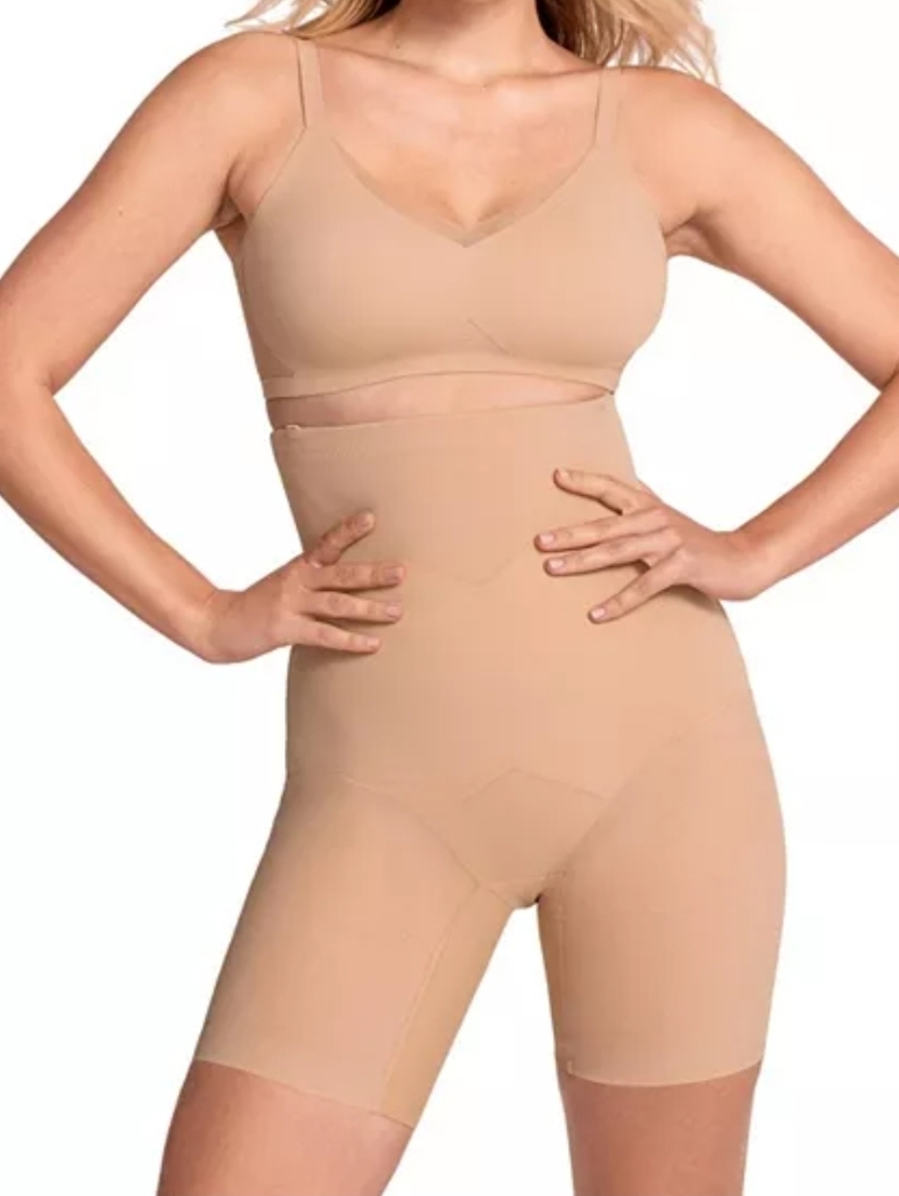 NWT Honeylove SuperPower  High-Waist Shaping Short Nude Size Small